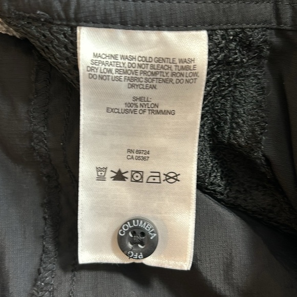 Columbia PFG rain or water resistant black pants women size 2 - Picture 9 of 10